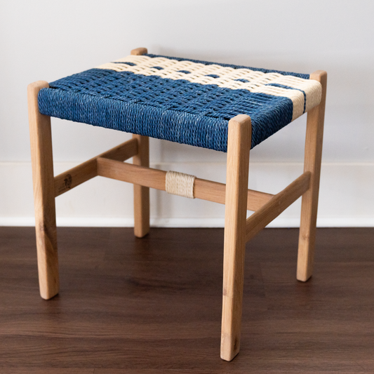 The Woven Indigo Perch - Stool