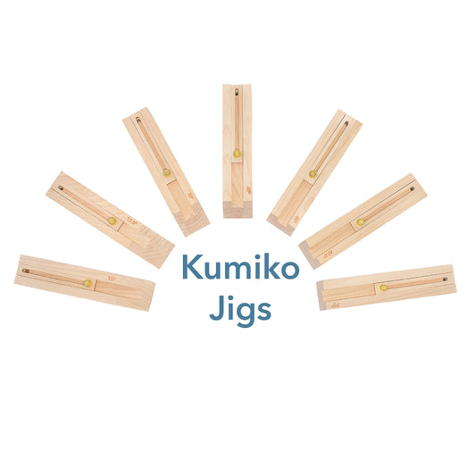 Photo of JT Woodwork's branded kumiko jigs. Available angles: 15˚, 22.5˚, 30˚, 45˚, 60˚, 67.5˚, 75˚.