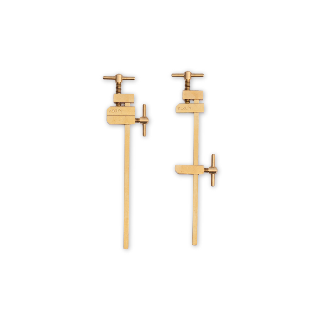 The smallest size of the three Japanese brass clamp set.