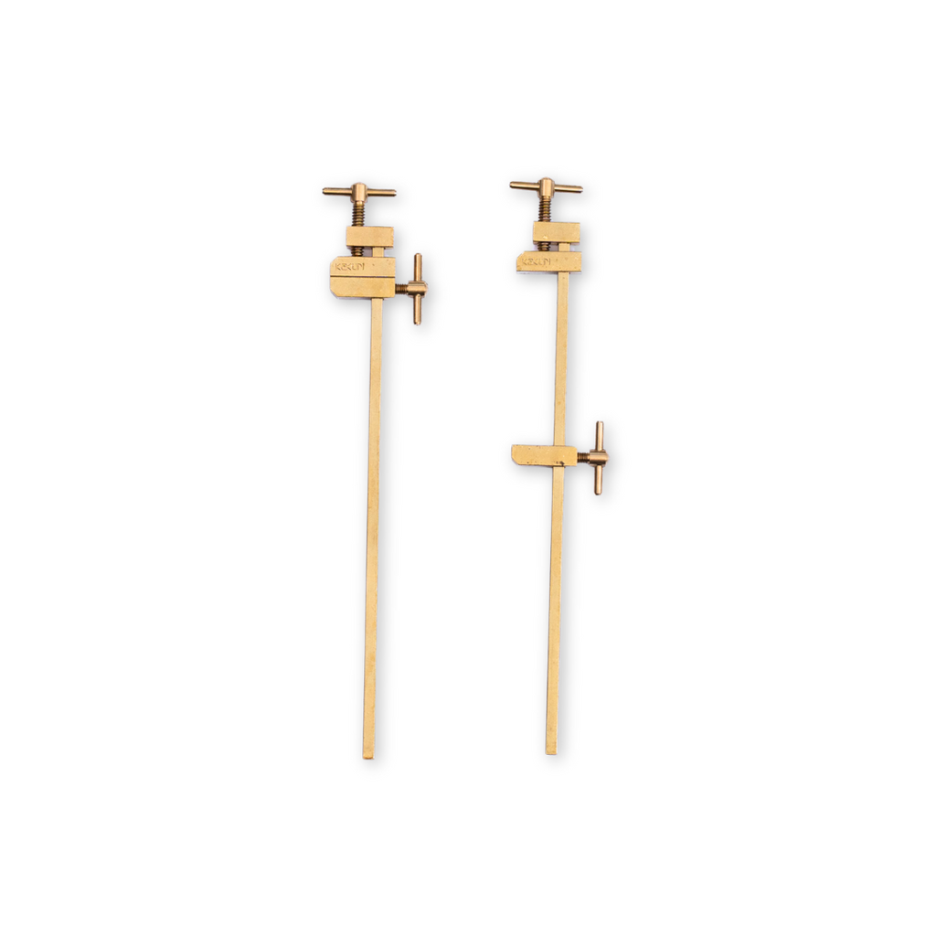 The medium size of the three Japanese brass clamp set.