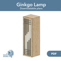Graphic for the Ginkgo Lamp Downloadable PDF plans from JT Woodworks.