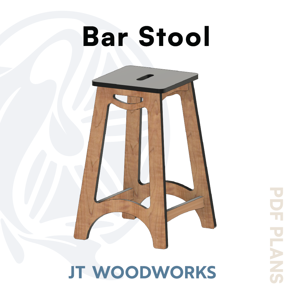Plans - Bar Stool - Johnny Tromboukis Woodworks