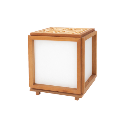 An example of an assembled Kumi-cube Lantern.