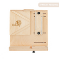 JT Woodworks Adjustable Kumiko Sled, featuring adjustable registration keys and can accommodate various thickness of workpieces for kumiko woodworking. Patent Pending.
