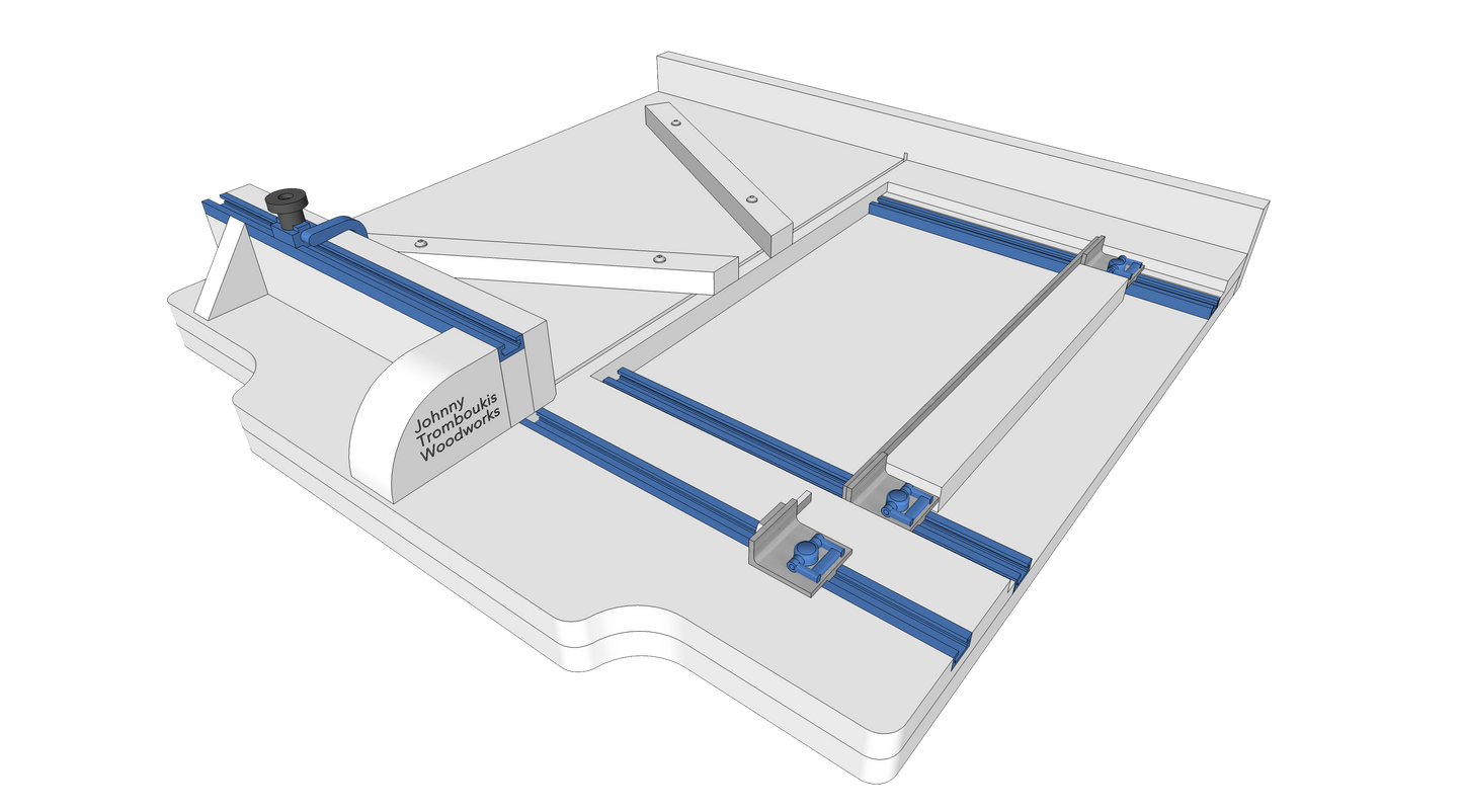 Plans - Kumiko Table Saw Sled: V-Classic