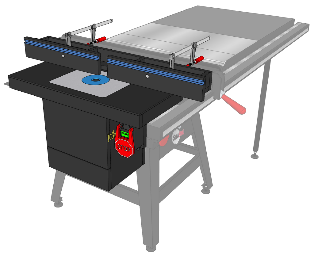 A digitalized example of the router table.