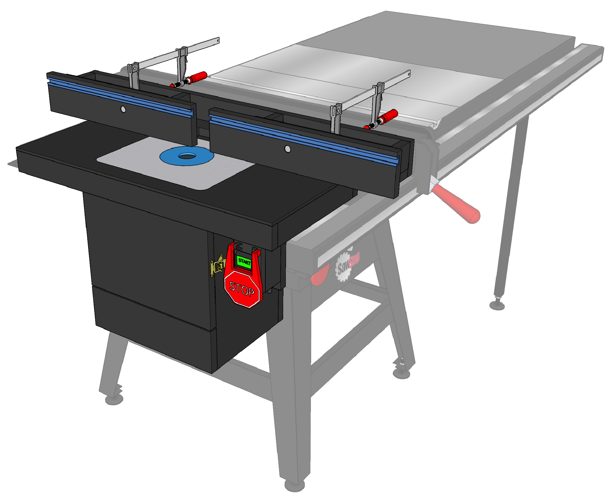 A digitalized example of the router table.